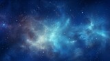 Fototapeta Most - Space background with stardust and shining stars. Realistic colorful cosmos with nebula and milky way. Blue galaxy backdrop. Beautiful outer space. Infinite universe