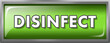 Digital png illustration of green button with disinfect text on transparent background