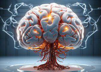 Aufkleber - Human brain, Medical concept.