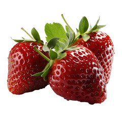 Wall Mural - strawberries isolated on transparent background