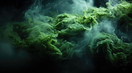 Wall Mural - Olive Smoke , Macro shot , Color Gradient, Background HD