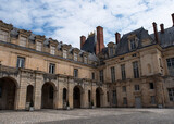 Fototapeta Paryż - Exterior architecture of the Château de Fontainebleau in France