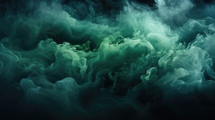 Wall Mural - Pine green Smoke , Macro shot , Color Gradient, Background HD
