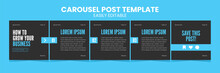 Editable Business Carousel Post For Social Media Use. Instagram, LinkedIn Carousel Post Template For Business Use.