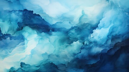 Wall Mural - blue watercolor background