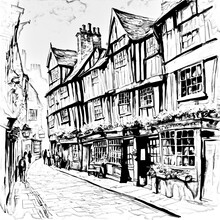 Sketch Of The Shambles, York