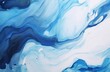 Luxury elegant pastel swirl of blue marble painting design background, oil color art canvas paint fluid motion in water, Generative AI