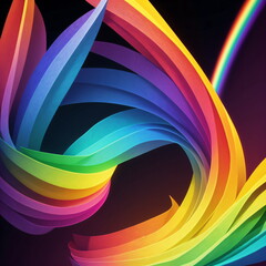 Wall Mural - abstract rainbow background