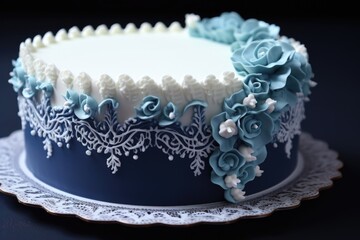 Poster - decorative icing piped onto the edge of a cake