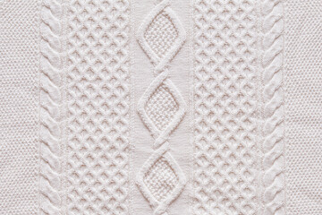 Wall Mural - Aran sweater fabric texture background.