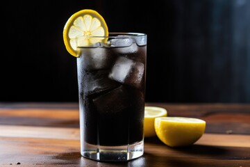 Sticker - a glass of charcoal lemonade