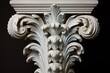 close-up of a corinthian columns capital, decorated with acanthus leaves