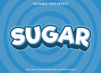 Wall Mural - sugar editable text effect template use for business logo and brand