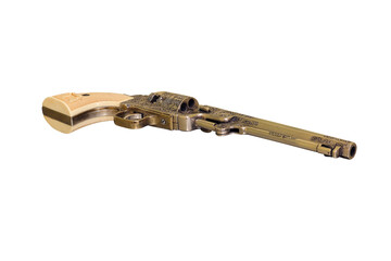 Wall Mural - old west revolver isolated on transparent background