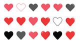 Fototapeta Tematy - Like and Heart icon. Valentine's day love hearts