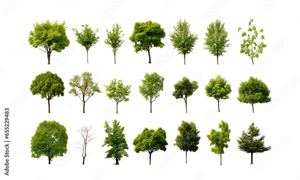 Normal Tree Image A set of realistic tree images on a transparent background. Stock ...