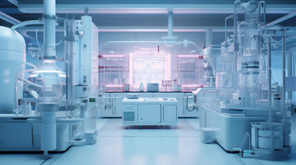 a pharmaceutical clean room where sterile medications are prepared and packaged