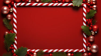 Red Christmas background for Christmas greetings, Generative ai