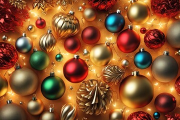 christmas and new year decorations christmas and new year decorations christmas background with balls and decorations