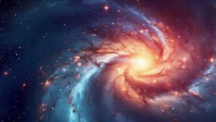 Wall Mural - Beautiful Spiral Galaxy in space - Cosmos - Concept Art 