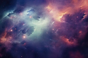 Canvas Print - an image of a nebula with stars in the background. perfect for astronomy enthusiasts and space-theme