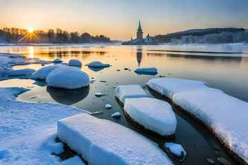 Canvas Print - winter in the park