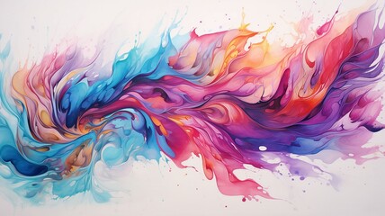 Fototapete - Creative Watercolor Painting, Brushstroke Texture.