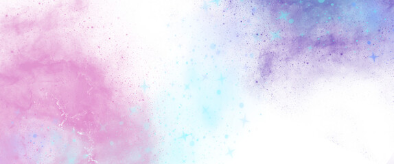 Wall Mural - pink purple blue nebula sparkles on transparent background galaxy like wallpaper illustration clipart
