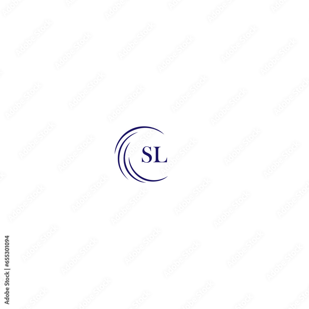 SL logo. S L design. White SL letter. SL, S L letter logo design. Initial letter SL linked circle uppercase monogram logo. S L letter logo vector design.