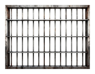 Wall Mural - Prison Iron Bars Isolated on Transparent Background
