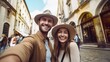 © id512 - happy couple making selfie portrait with smartphone