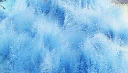  淡い青色のふわふわな毛並みの背景素材