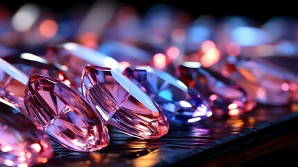 Wall Mural - gems and the light going through them, captured and generated on an anrtistic way by generative ai