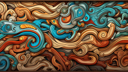 Wall Mural - illustration of Mongolia texture modern background
