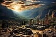 Ancient Delphi Greece. Generative AI