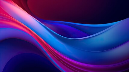 Wall Mural - A vibrant abstract background with flowing waves of blue and red created with Generative AI technology