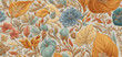 Hand embroidery floral background. Generative AI.