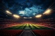Background view of a football stadium. Generative AI