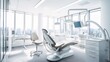 Dentist office interior with medical equipment