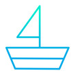 Outline gradient Boat icon