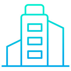 Sticker - Outline gradient Building icon