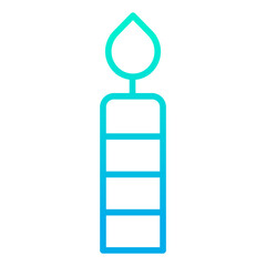 Poster - Outline gradient Candle icon