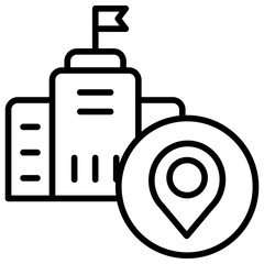 Sticker - Outline School Location icon