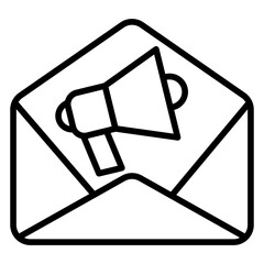 Poster - Outline Mail Marketing icon