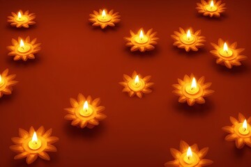 Diwali, the triumph of light and kindness abstract background illustration generative ai