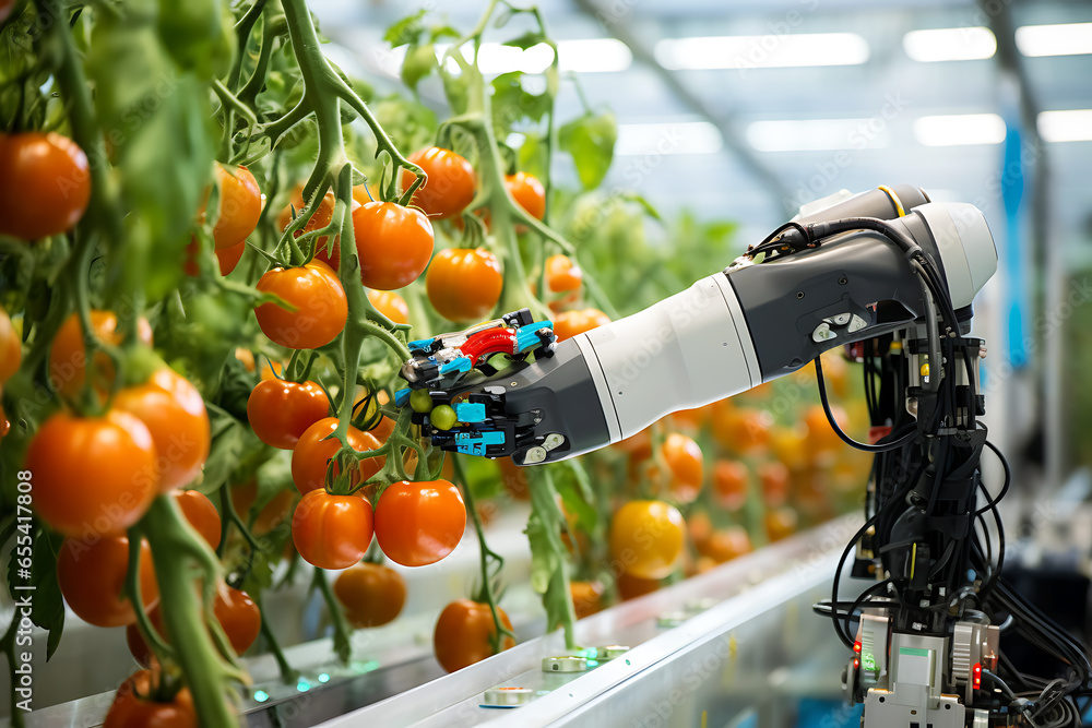 smart robotic in agriculture futuristic concept, robot farmers must be ...