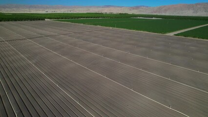 Wall Mural - Aerial view of farms Coachella Valley