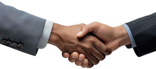 business handshake isolated png on transparent background