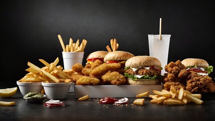 Wall Mural - A delicious feast spread out on a table, ready to be enjoyed