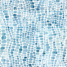 Abstract Crocodile Reptile Scales Watercolor Seamless Pattern